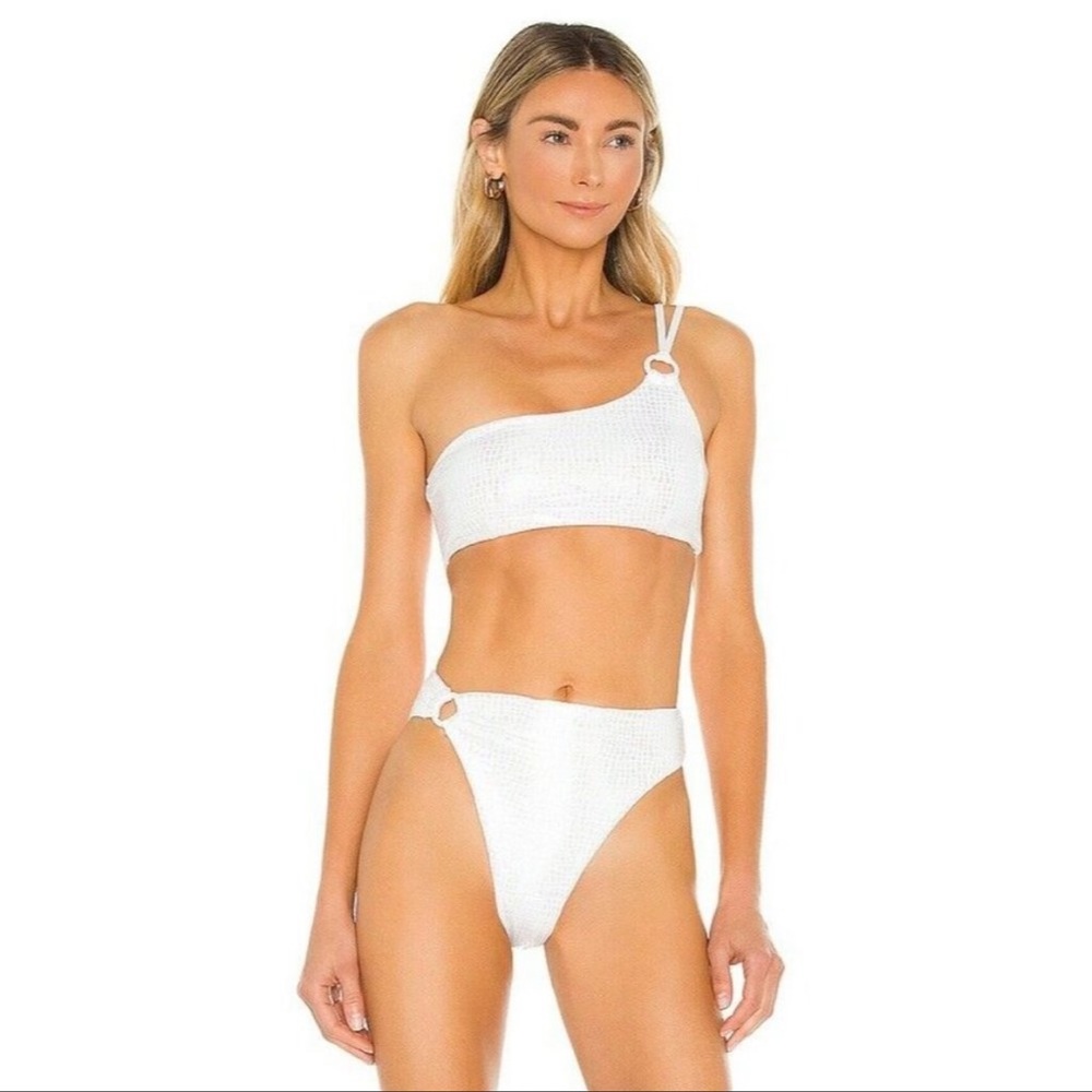 L*SPACE Indiana Bikini Top in Opalescent Gator